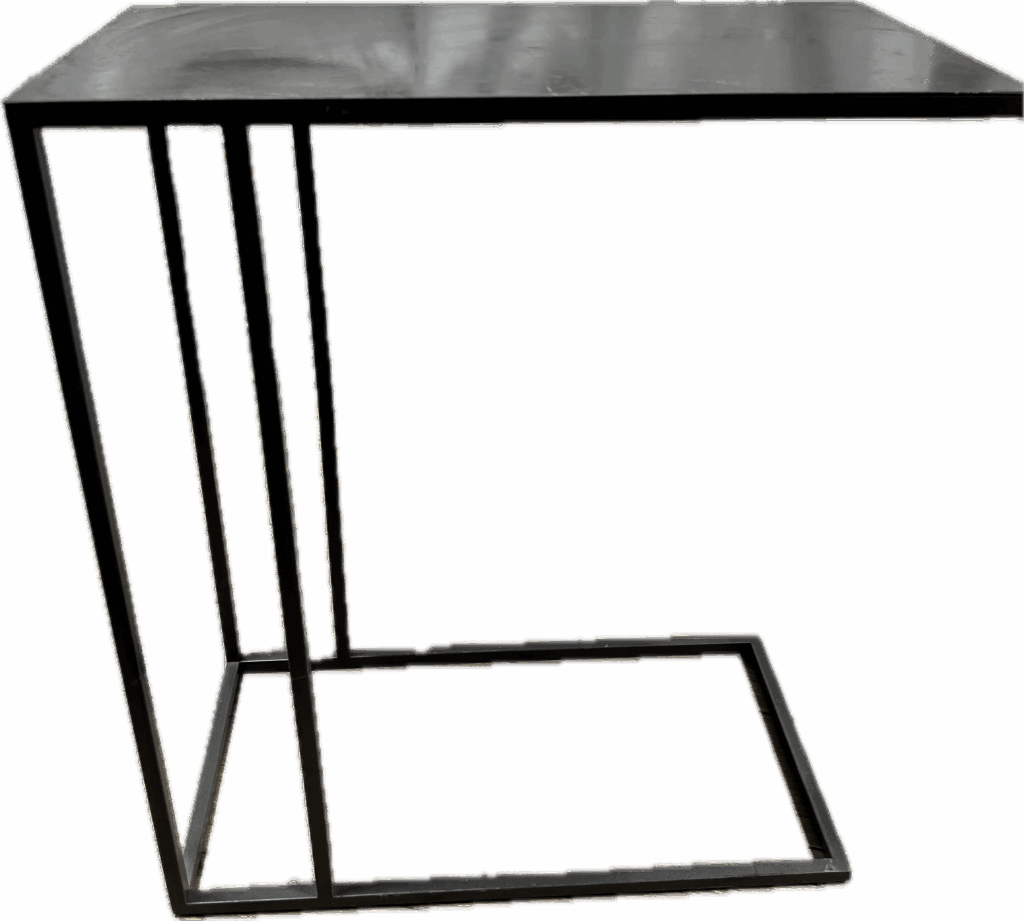 Black Metal Cantilever Table