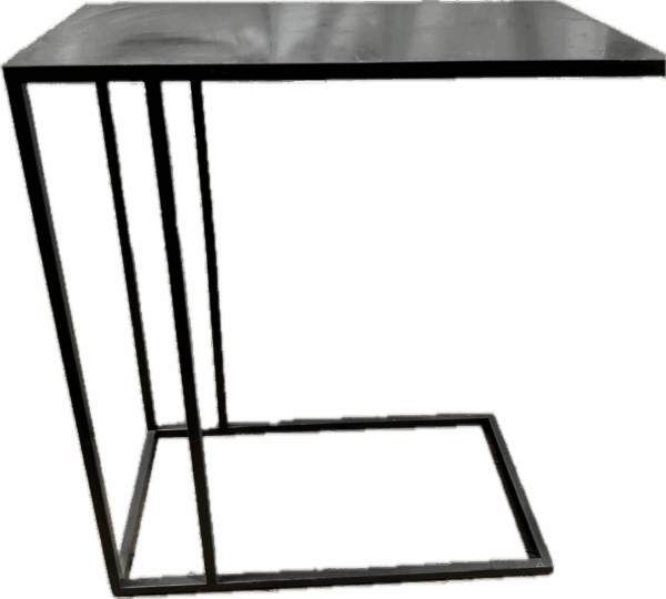 Black Metal Cantilever Table
