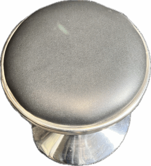 Round Grey Metal Stool