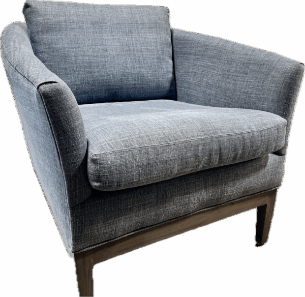 Denim Upholstered Lounge Chair