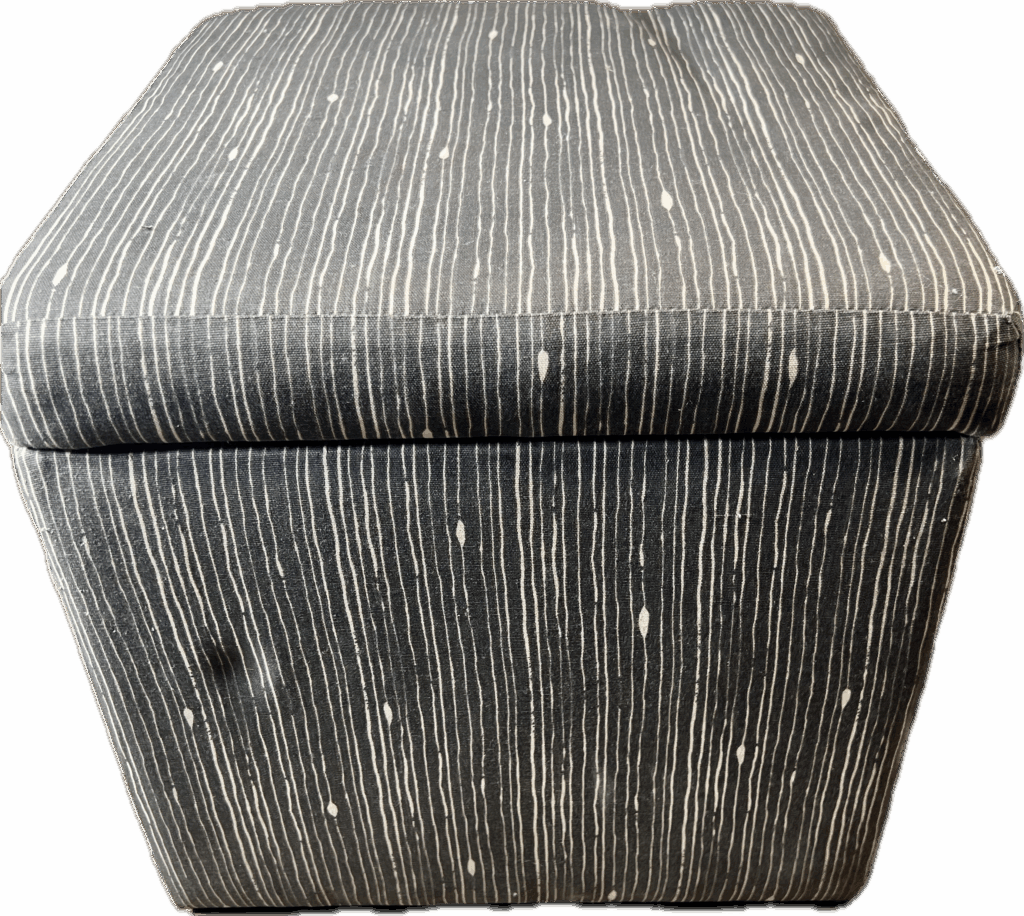 Black and White Storage Ottoman