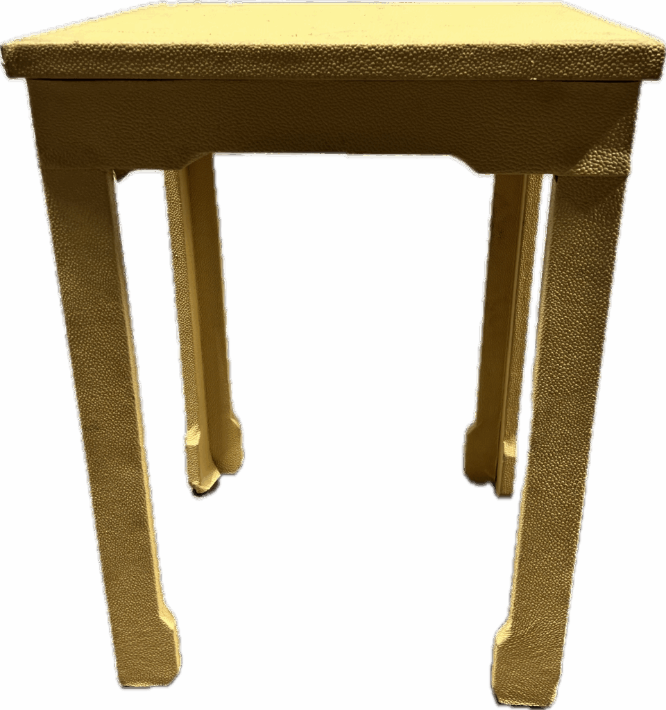 Yellow Square Table with Textured Surface