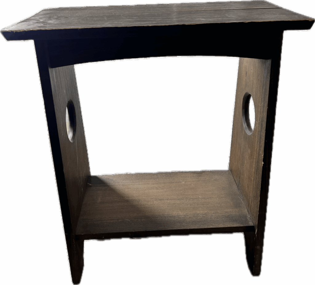 Brown Rustic Wood Side Table