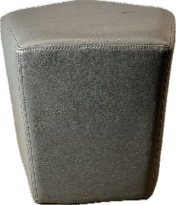 Vinyl Grey Hexagonal Ottoman