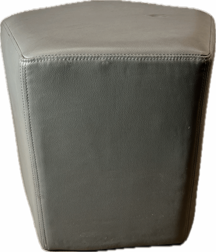 Vinyl Grey Hexagonal Ottoman