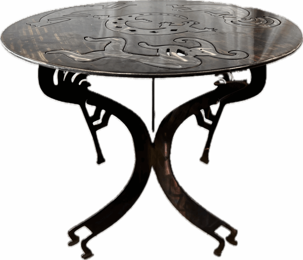 Kokopelli Inspired Metal Side Table