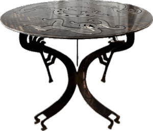 Kokopelli Inspired Metal Side Table
