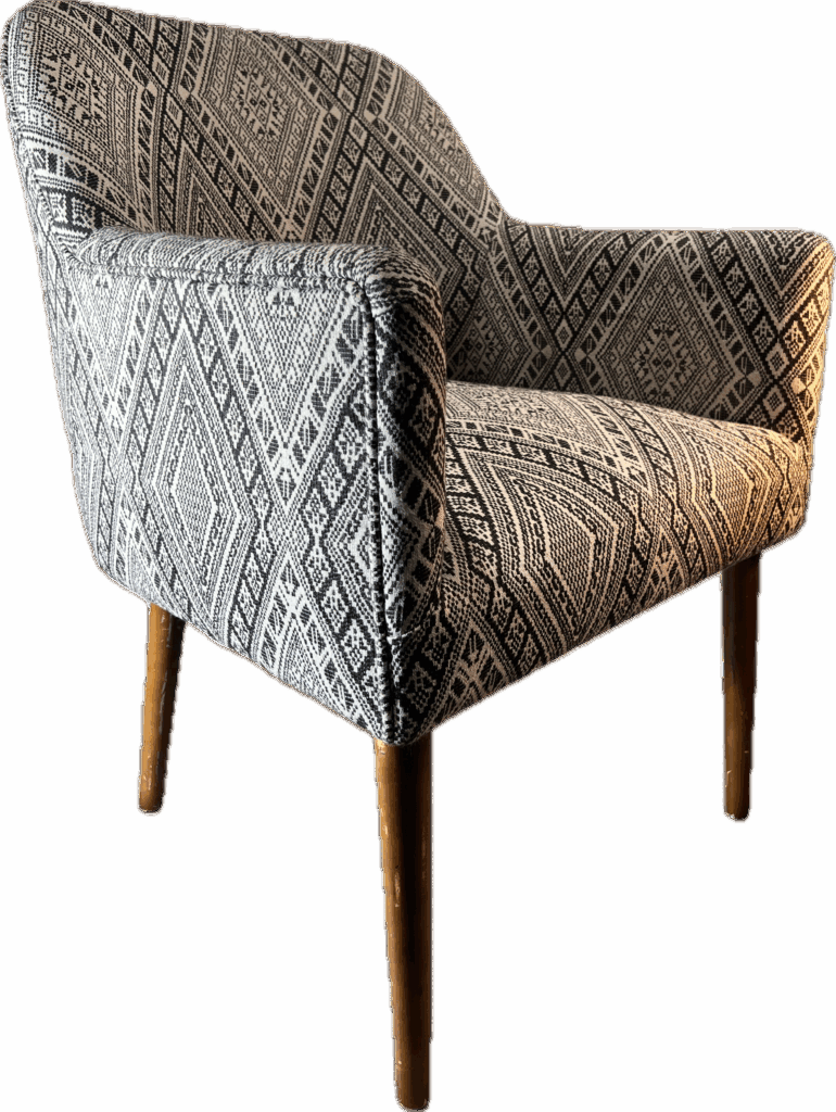 Black and White Medallion Chair