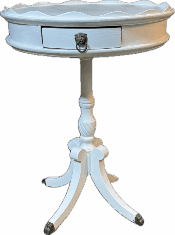 White Vintage Pedestal Table