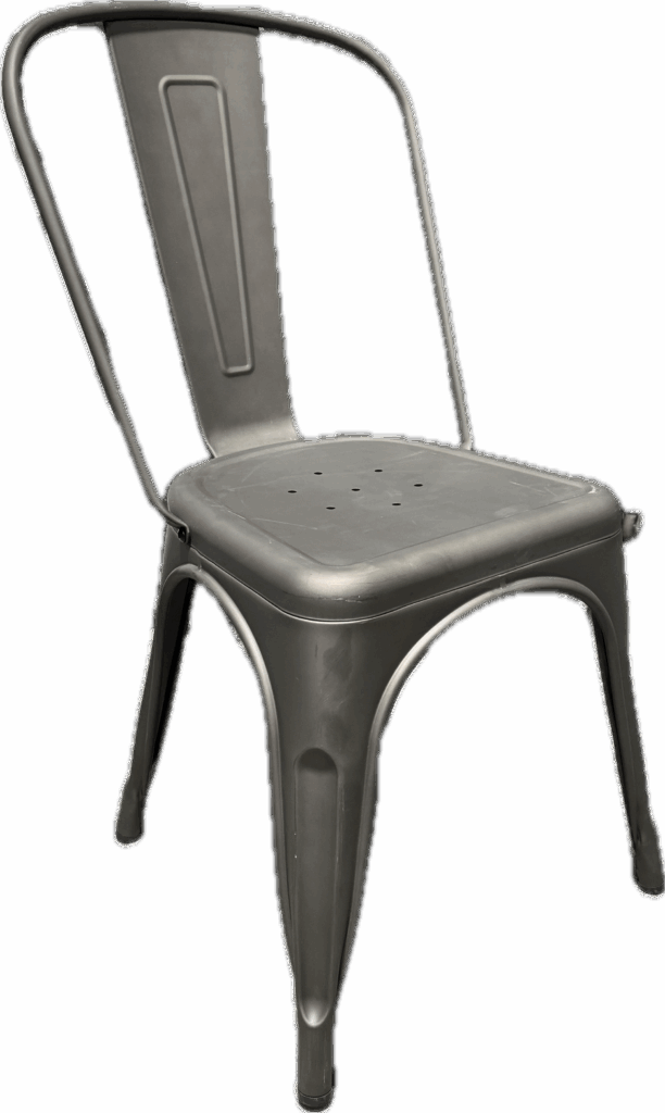 Gun Metal Bistro Stacking Chair