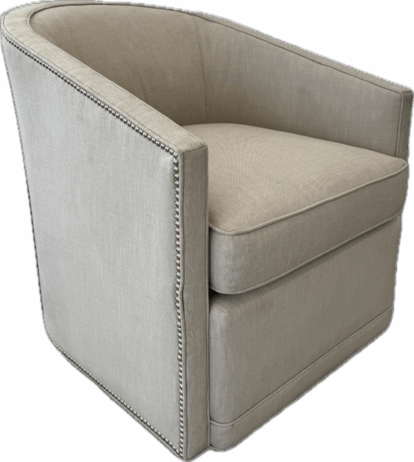 Elegant Beige Swivel Chair