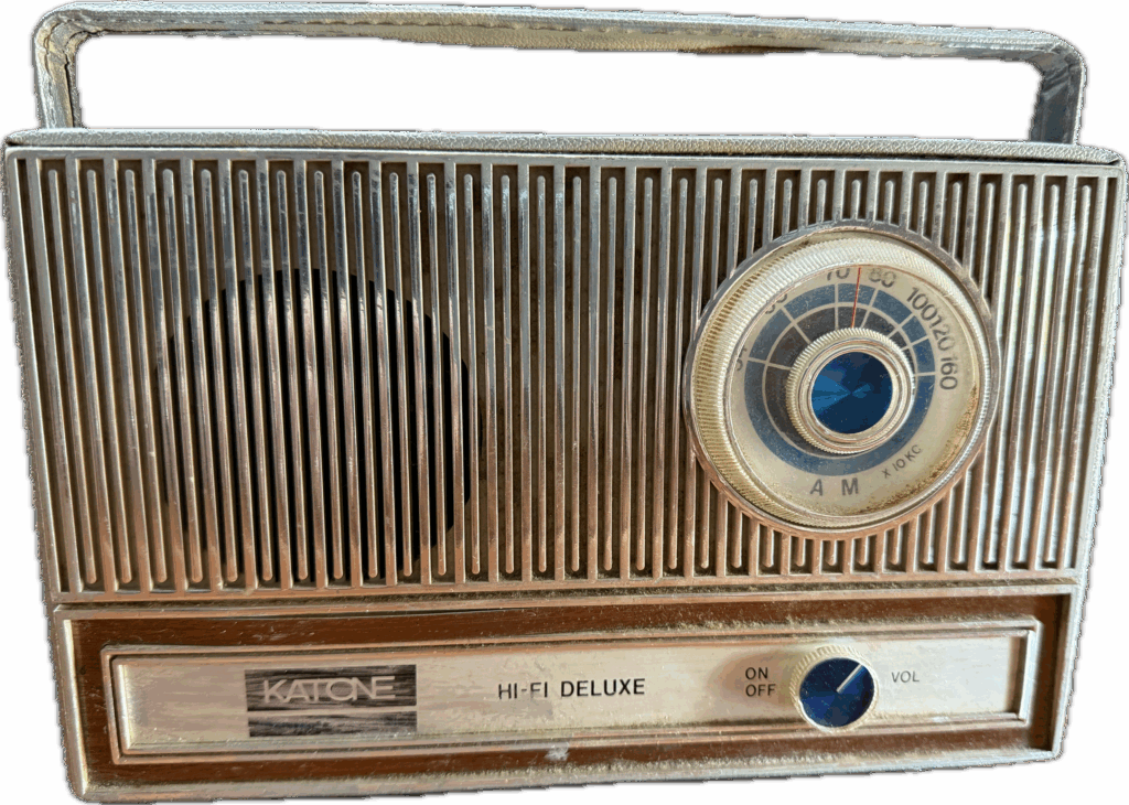 Silver Radio with Top Handle