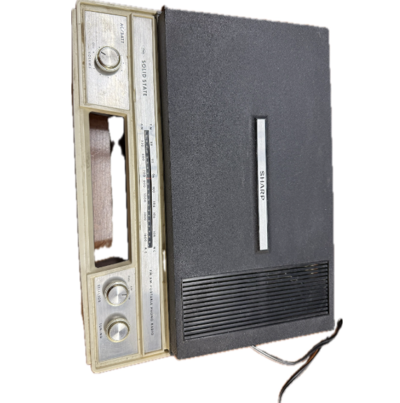 Black and Grey Sharp Portable Radio