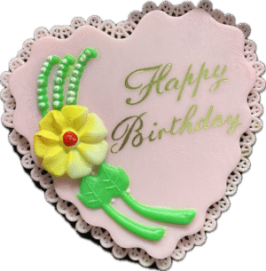 Happy Birthday Pink Cake Topper