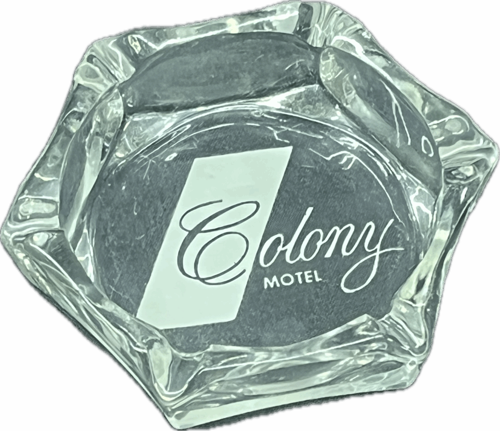 Crystal Hexagon Colony Motel Ashtray