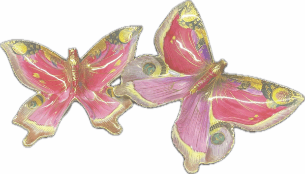 Vintage Chubu China Butterfly Dishes