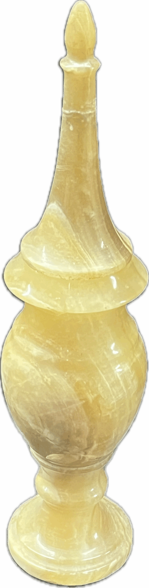 Off-White Vintage Onyx Urn with Lid