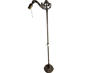 Antique Ornate Cast Dragon Bridge Arm Standing Lamp