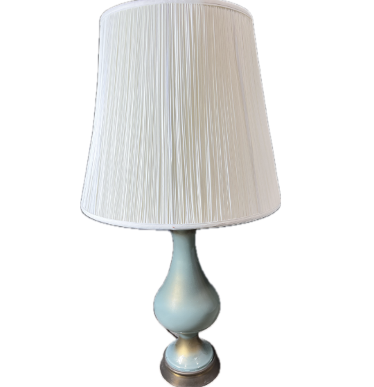 Vintage Celadon Luster Glass Table Lamp