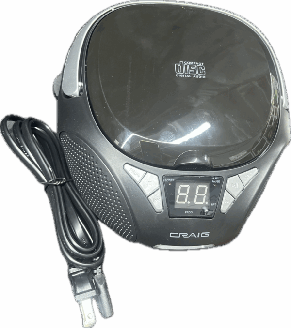 Round Black Compact Disc Player