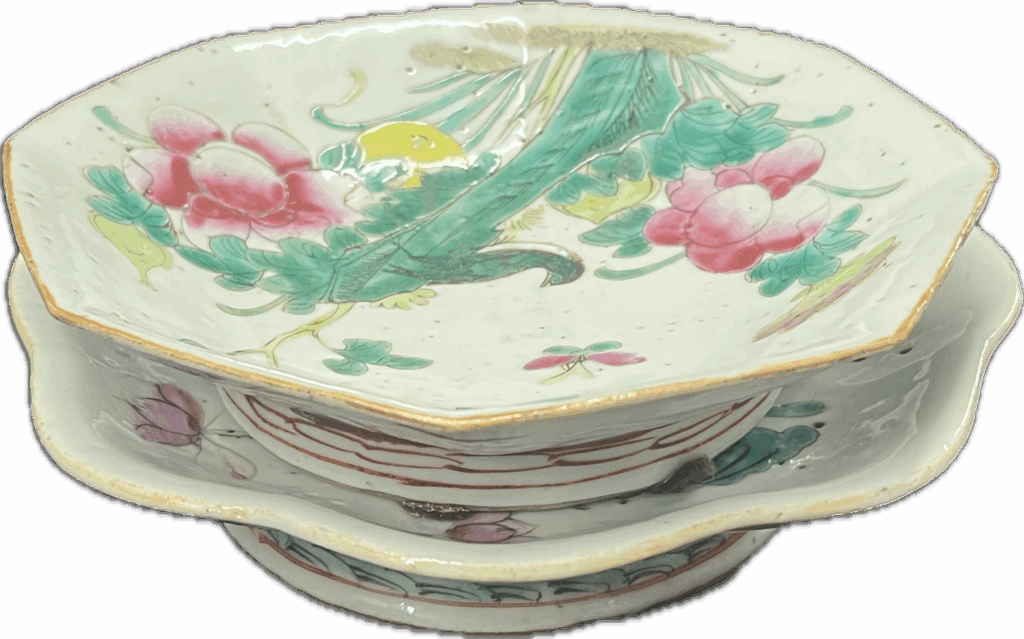Chinese Porcelain Rose Footed Dishes