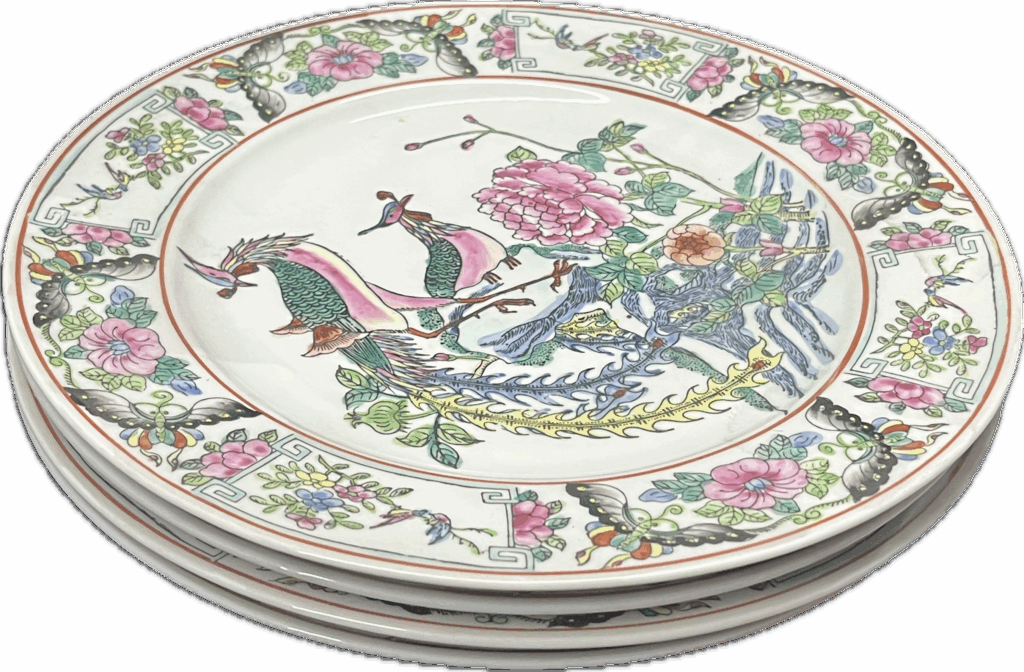 Famille Rose Style Plates