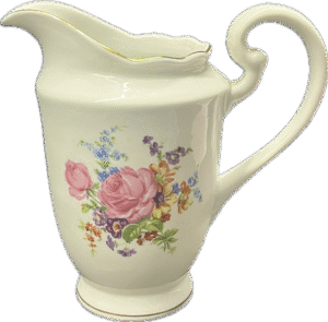 White Floral Porcelain Creamer