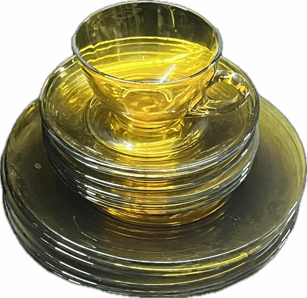 Vintage Amber Glass Tea Set