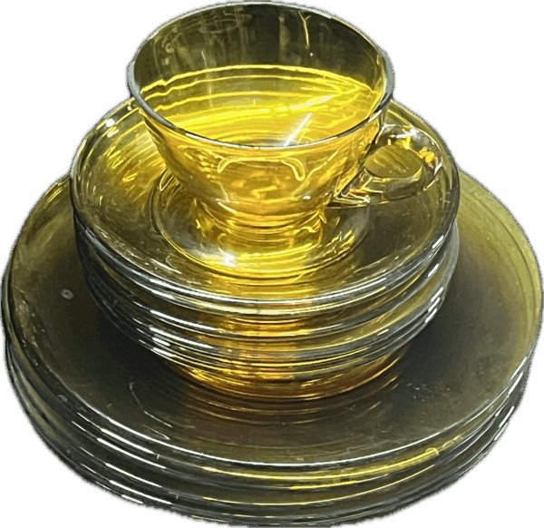 Vintage Amber Glass Tea Set