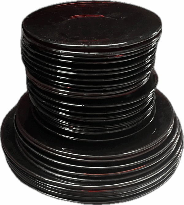 Ruby Red Glass Plates