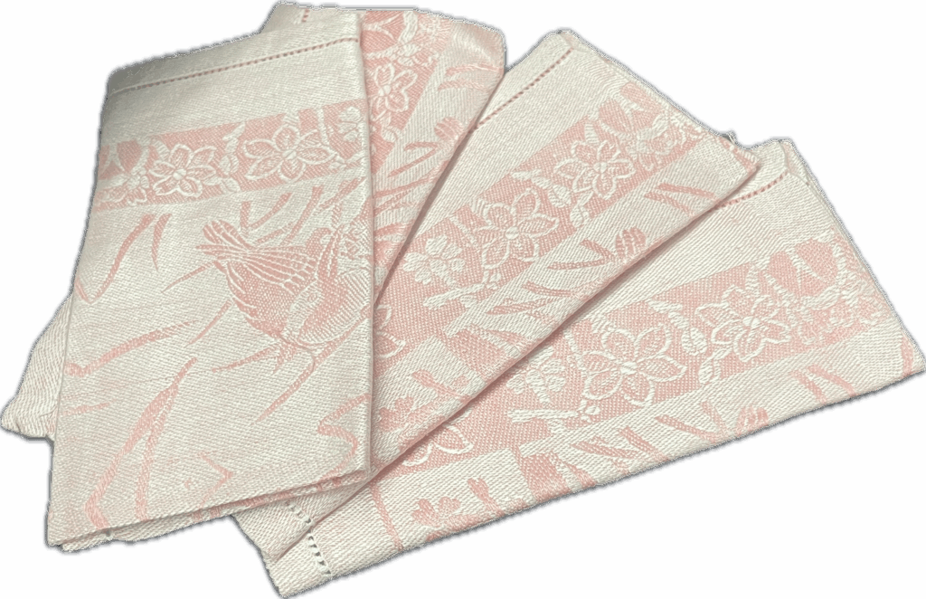 Pink Embroidered Napkins