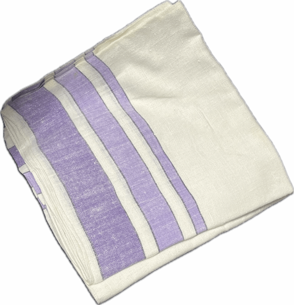 Purple Striped Tablecloth