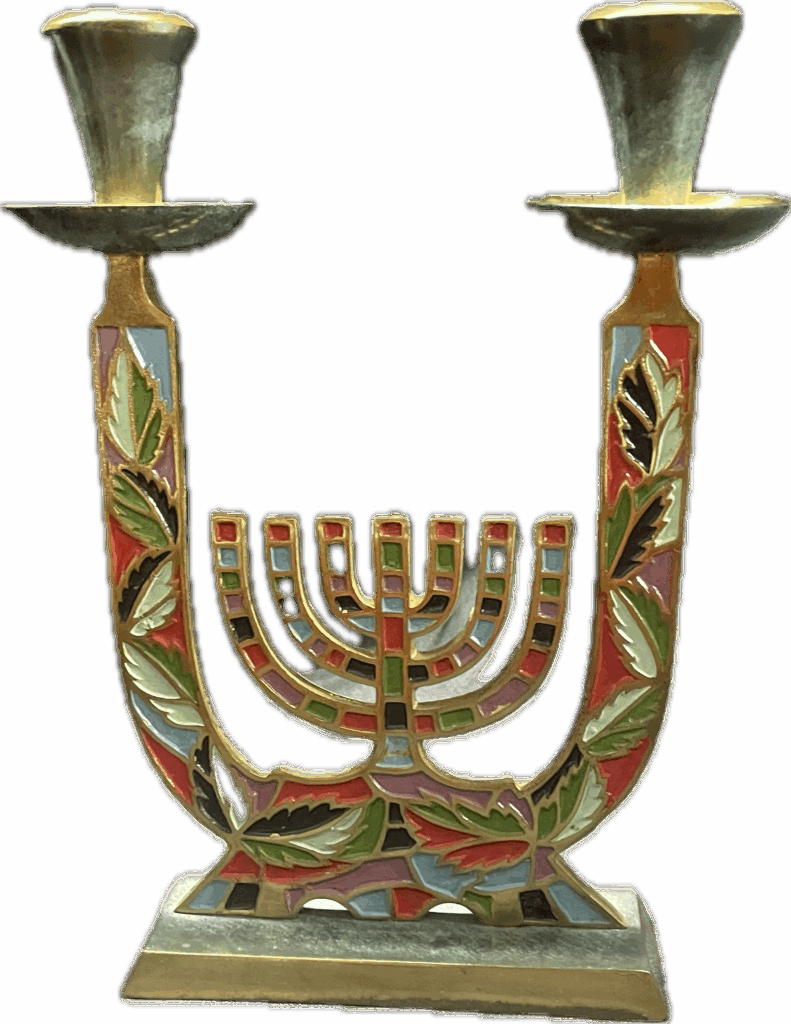 Brass Shabbat Candle Holder