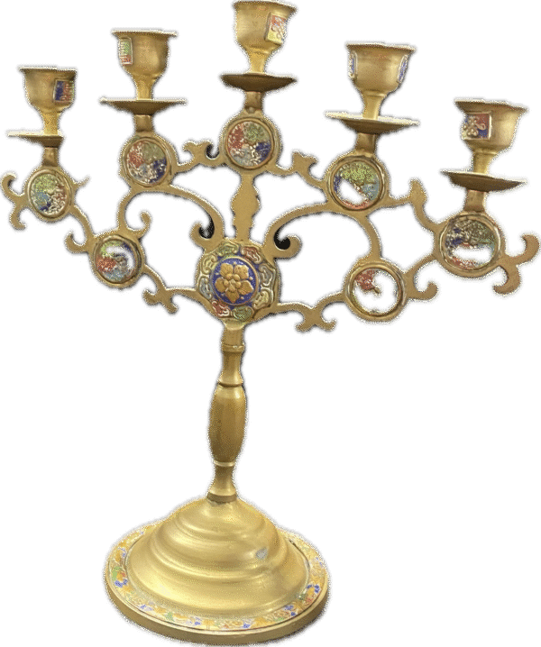 Vintage Chinese Brass Candelabra
