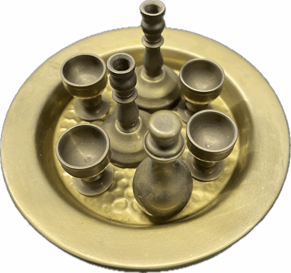 Brass Miniature Wine Set