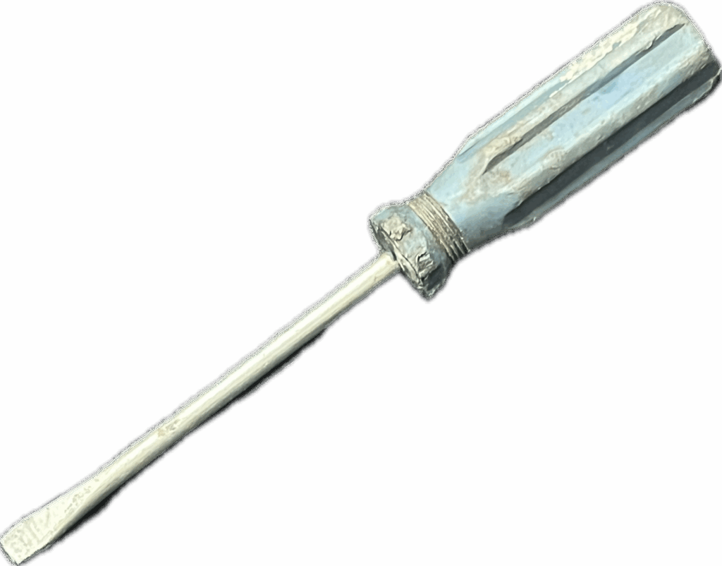 Flat Head Blue Handle Screwdriver