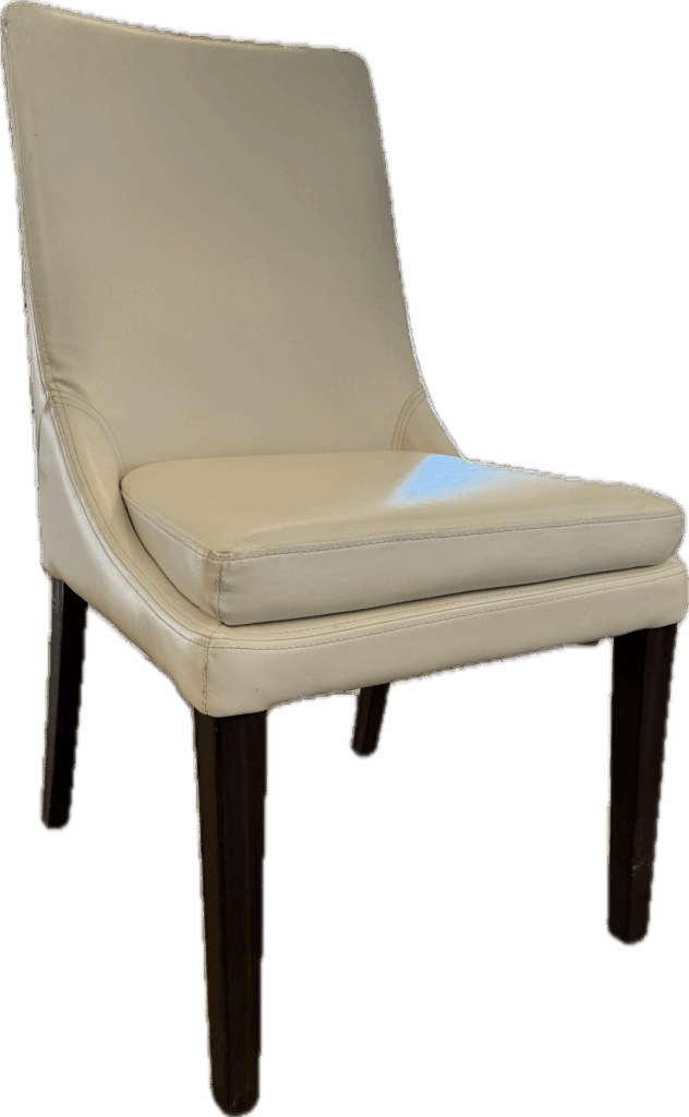 Cream Vinyl Dining Chair