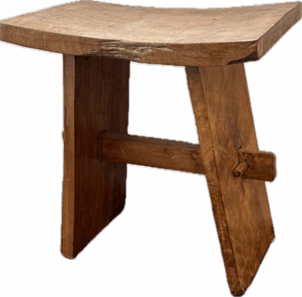 European Oak Stool with Tenon and Dowel Joinery