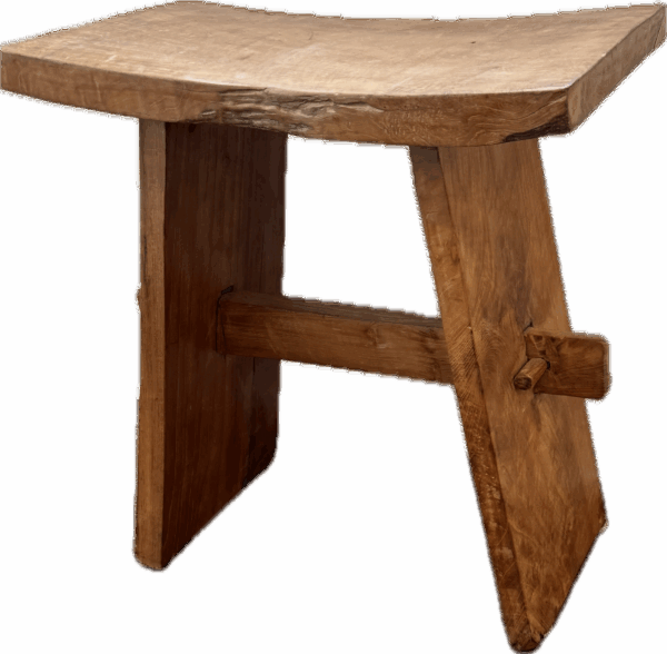 European Oak Stool with Tenon and Dowel Joinery