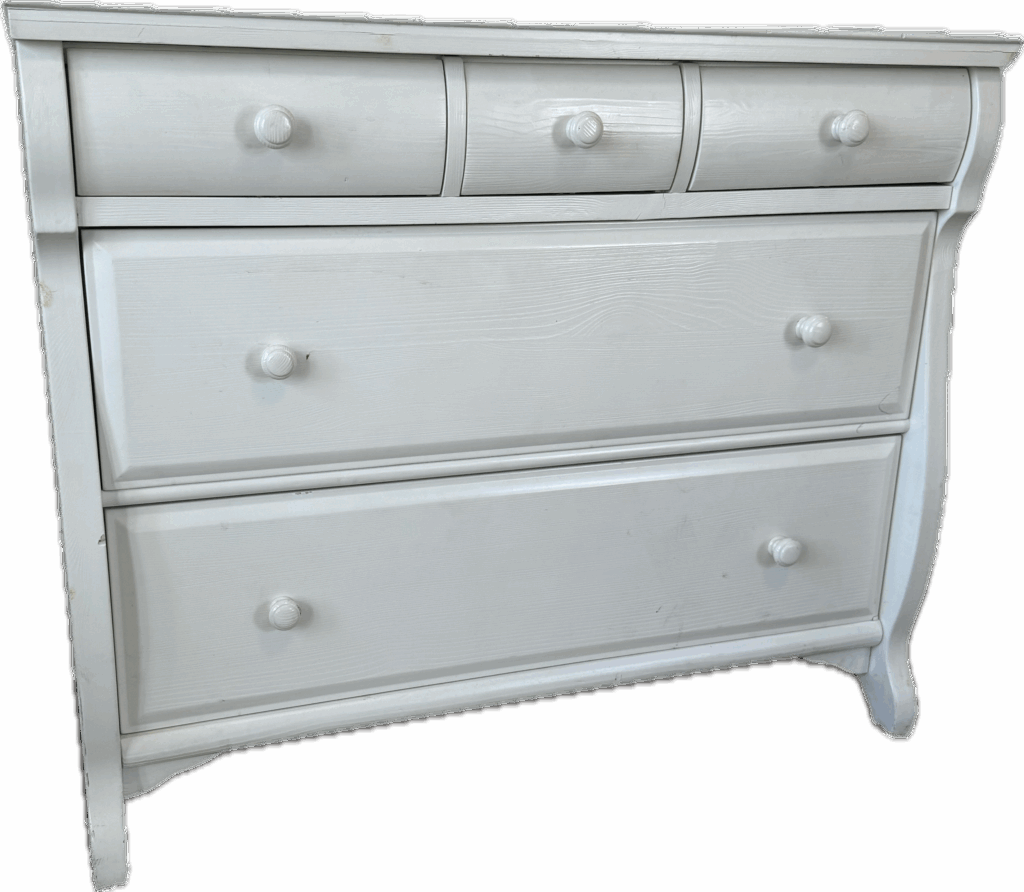 White 5 Drawer Dresser