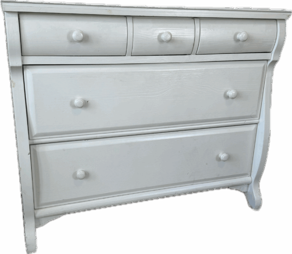 White 5 Drawer Dresser