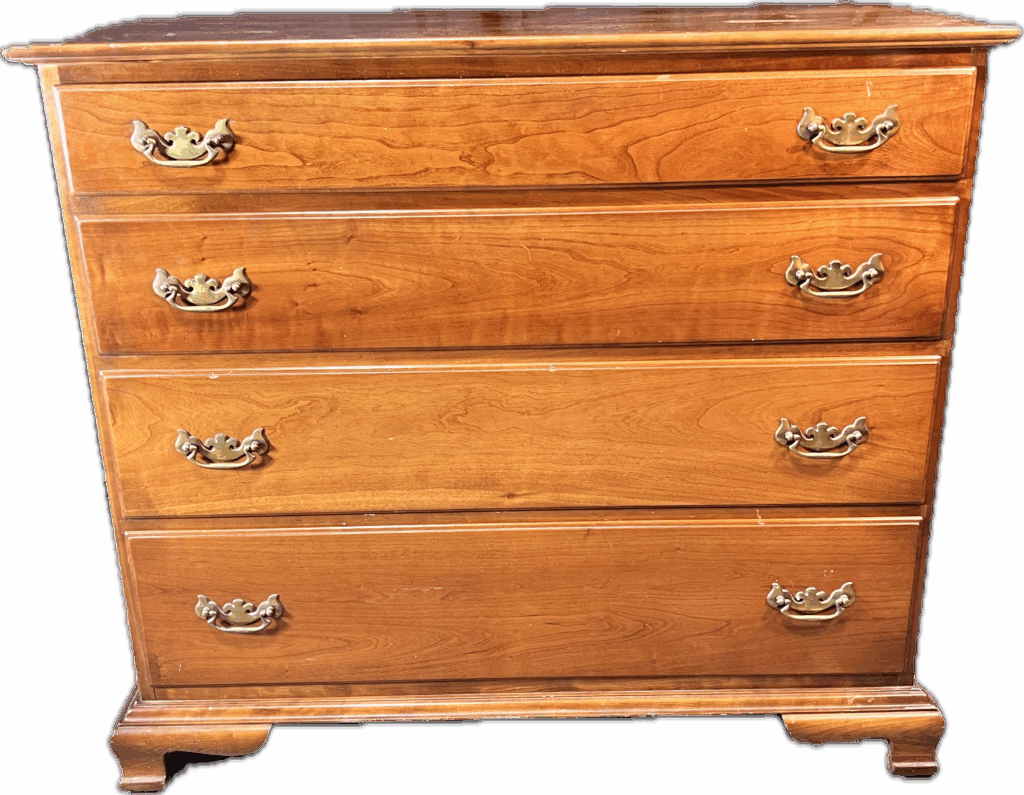 Stickley 4 Drawer Dresser with Gold Hardware