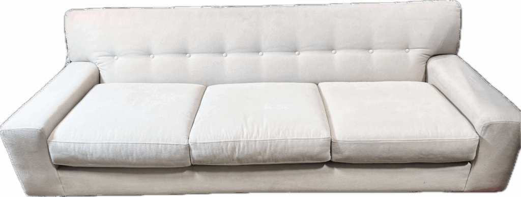 Mid Century Modern Style Cream Sofa