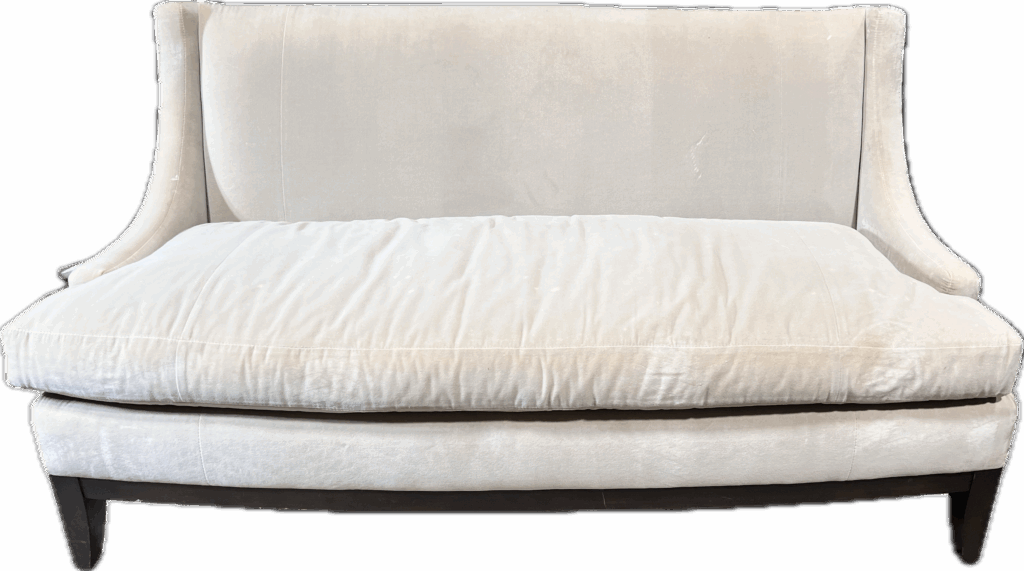 Beige Armless Loveseat