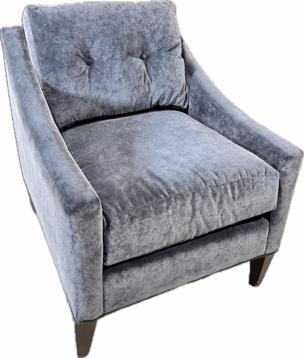 Charcoal Velvet Accent Chair
