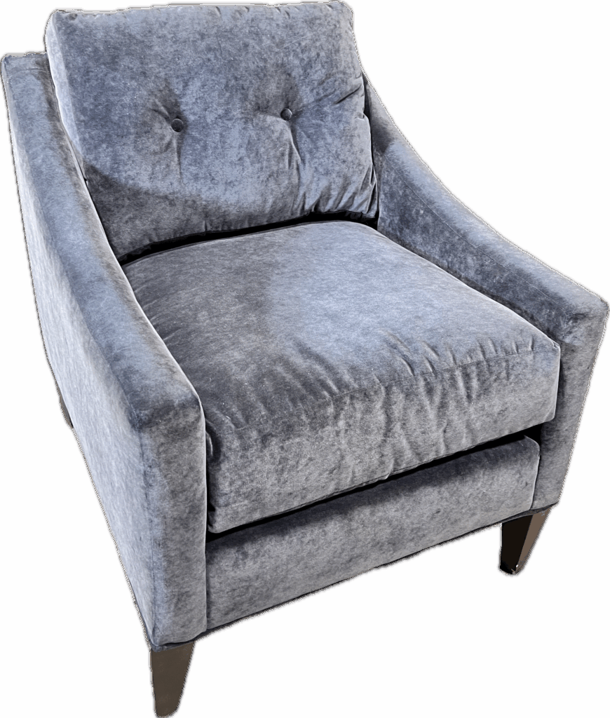 Charcoal Velvet Accent Chair