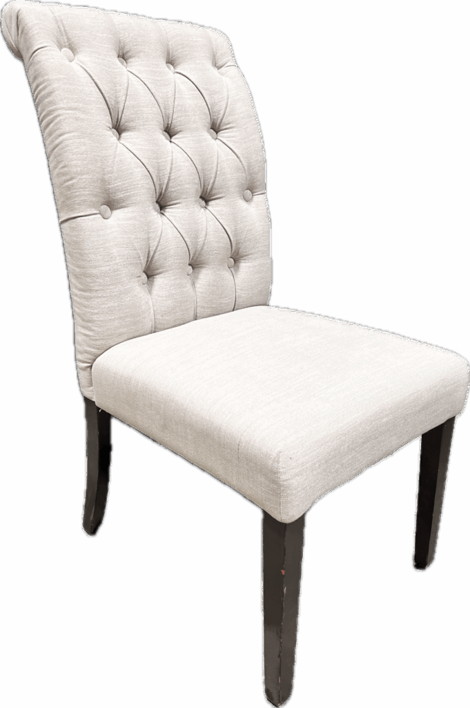 Tufted Back Cream Dining Chair