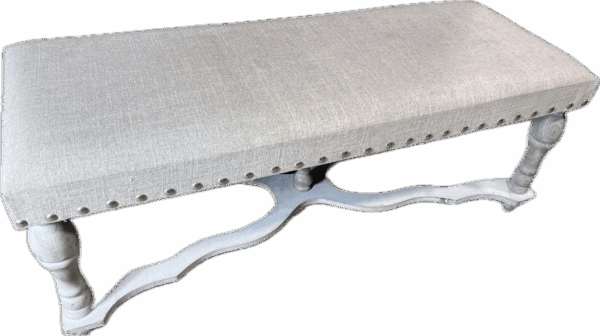 Grey Upholstered Bench