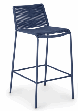 Outdoor Bar Stool in Indigo Blue