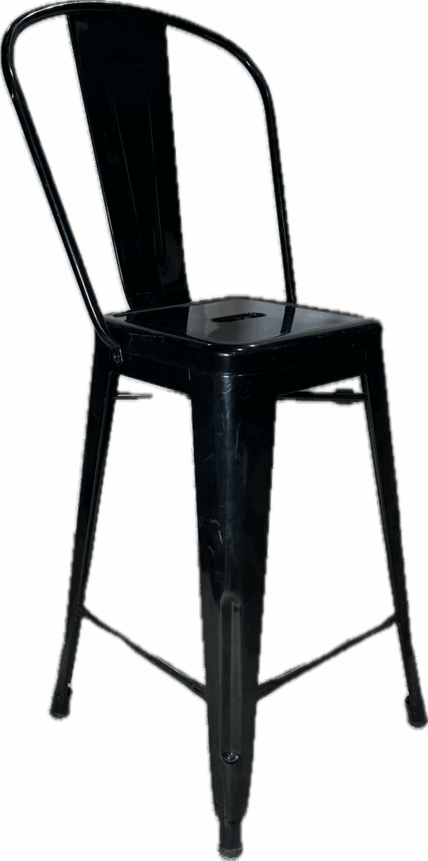 Black Metal Counter Stool